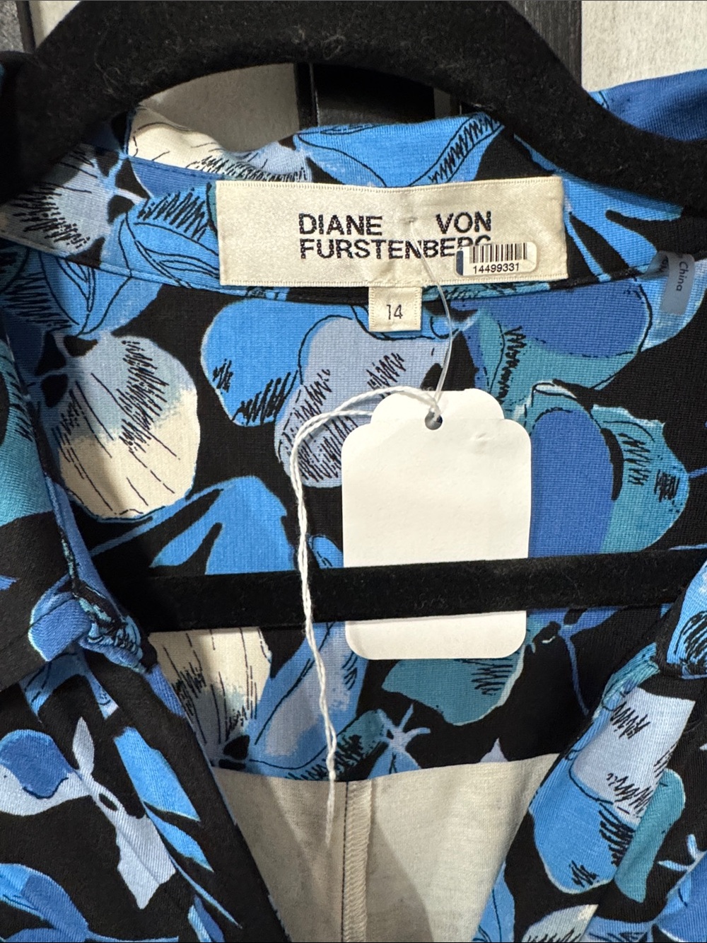 Diane von Furstenberg Sheska Midi Dress Size 14 💙 - Picture 10 of 13